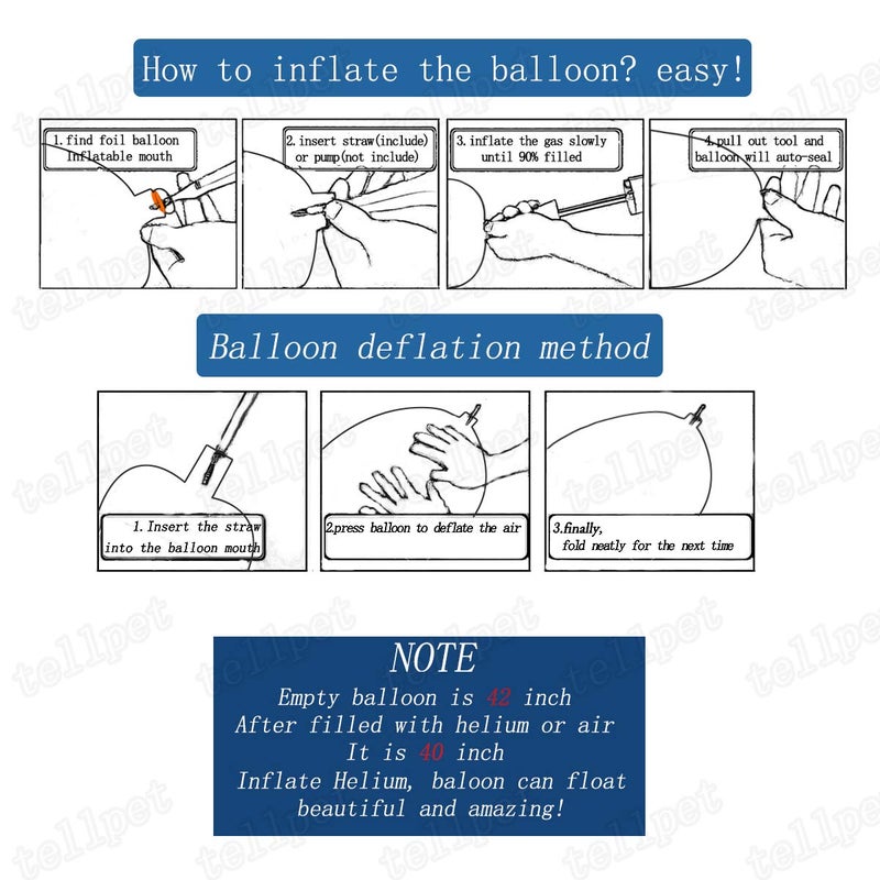 Tellpet Black Number 1 Balloon, 40 Inch - Image 4